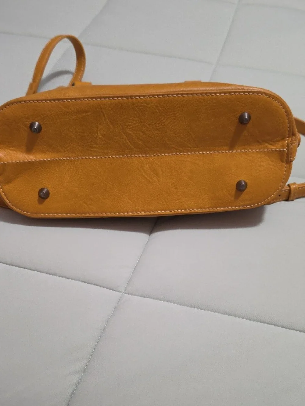 Wrangler Yellow Leather Tote with Stud Accents